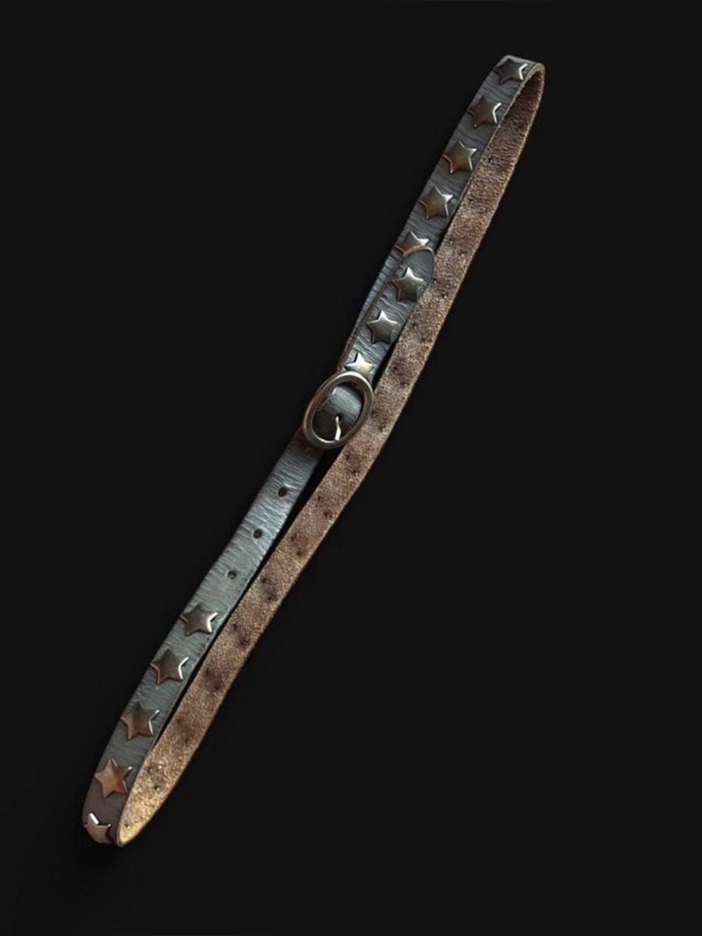 Genuine Leather Star Studded Cowgirl Belt